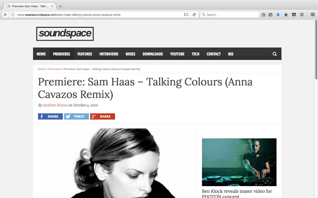 Anna Cavazos featured on Soundspace